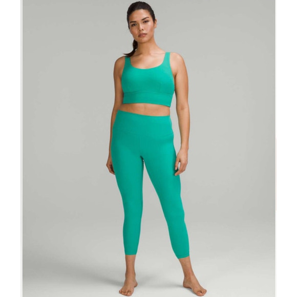 Lululemon Align High Rise Crop 23" Maldives Green Size 4 - Picture 1 of 7